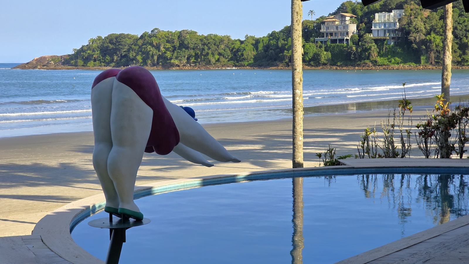 Área externa 23 — Iporanga, Guarujá, para locação, Casa