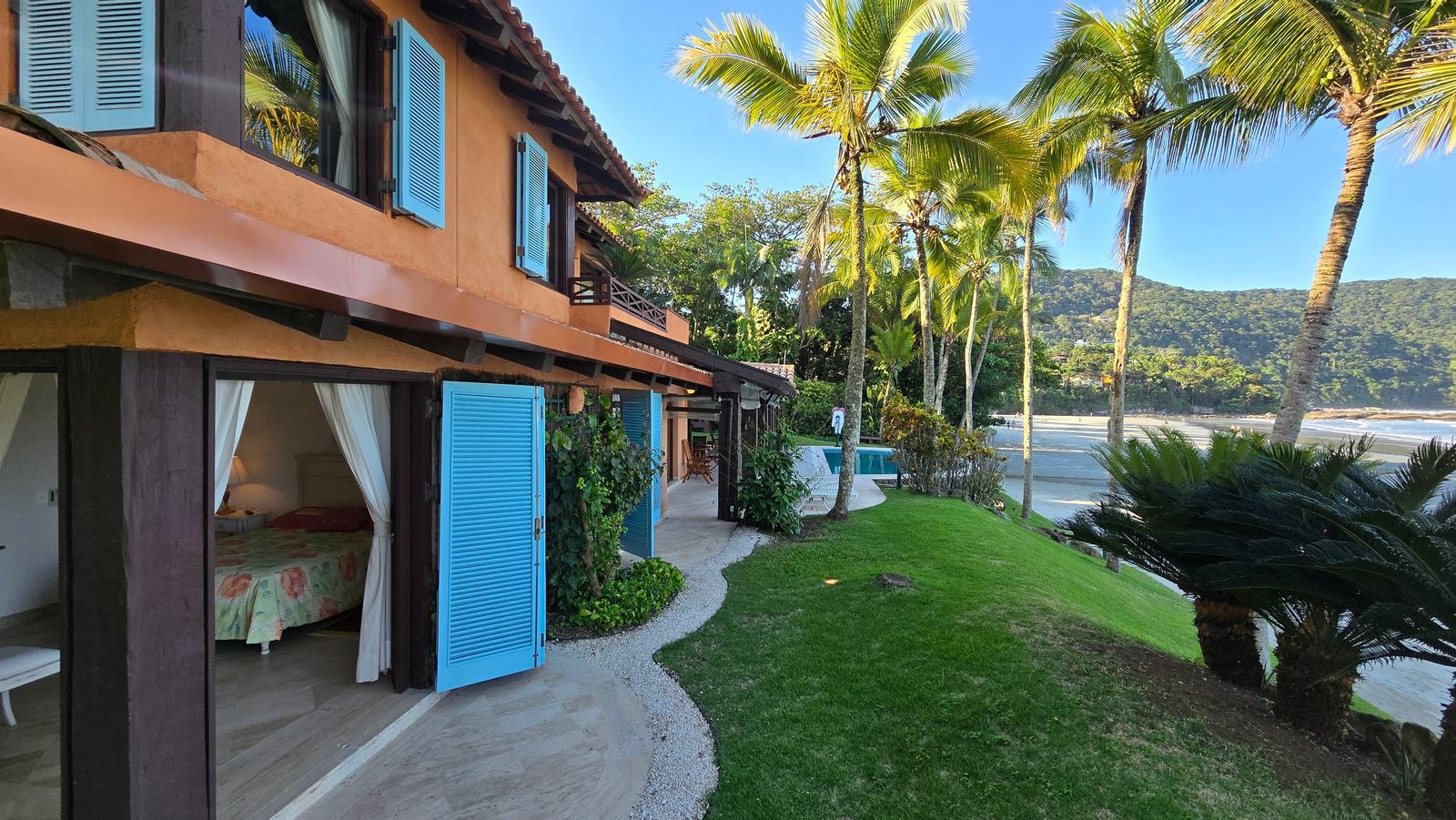 Área externa 8 — Iporanga, Guarujá, para locação, Casa