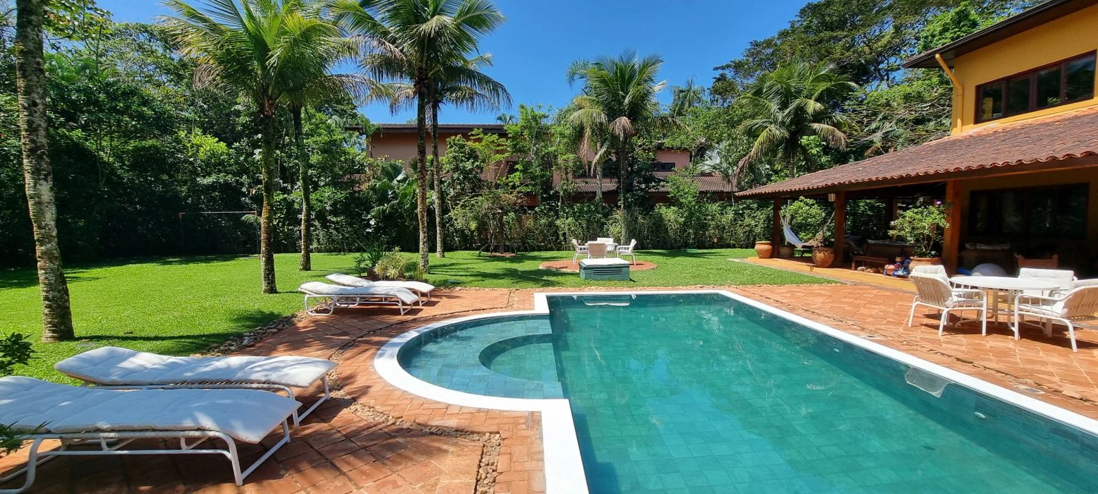 Área externa 3 — Iporanga, Guarujá, para locação, Casa