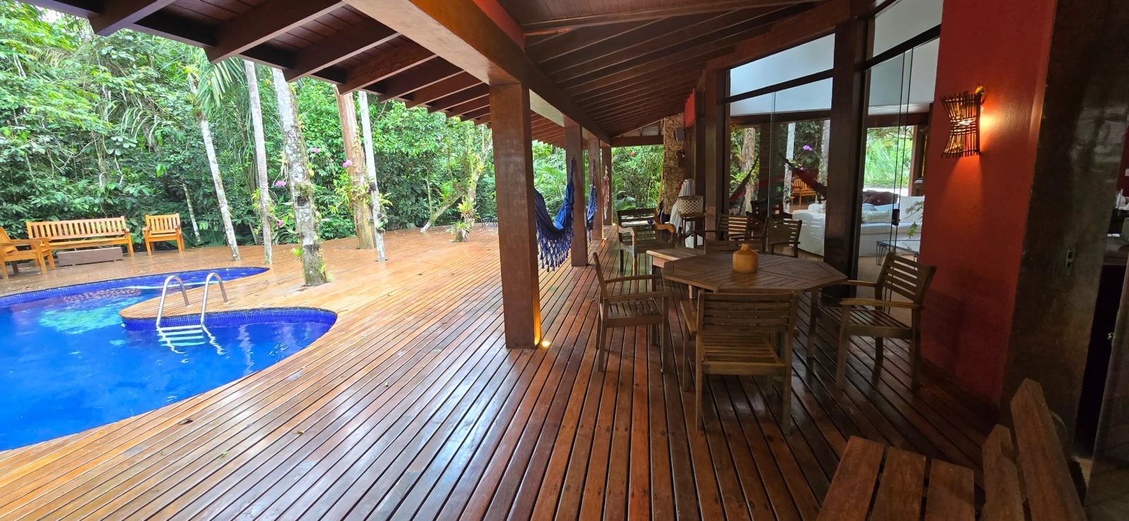 Área externa 8 — Iporanga, Guarujá, para locação, Casa