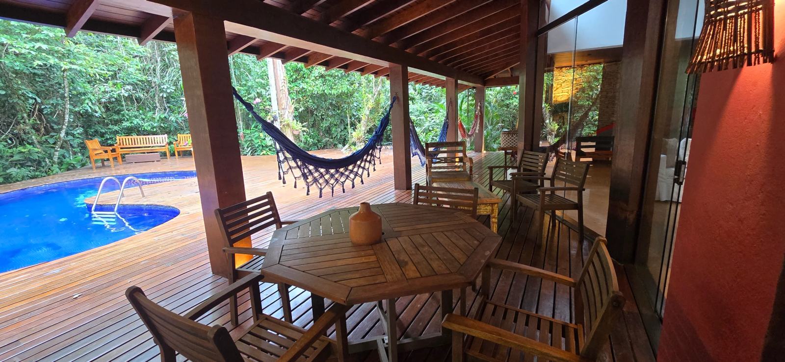Área externa 9 — Iporanga, Guarujá, para locação, Casa