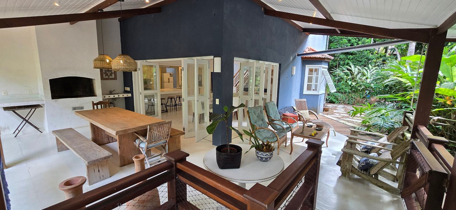 Área externa 2 — Iporanga, Guarujá, para locação, Casa