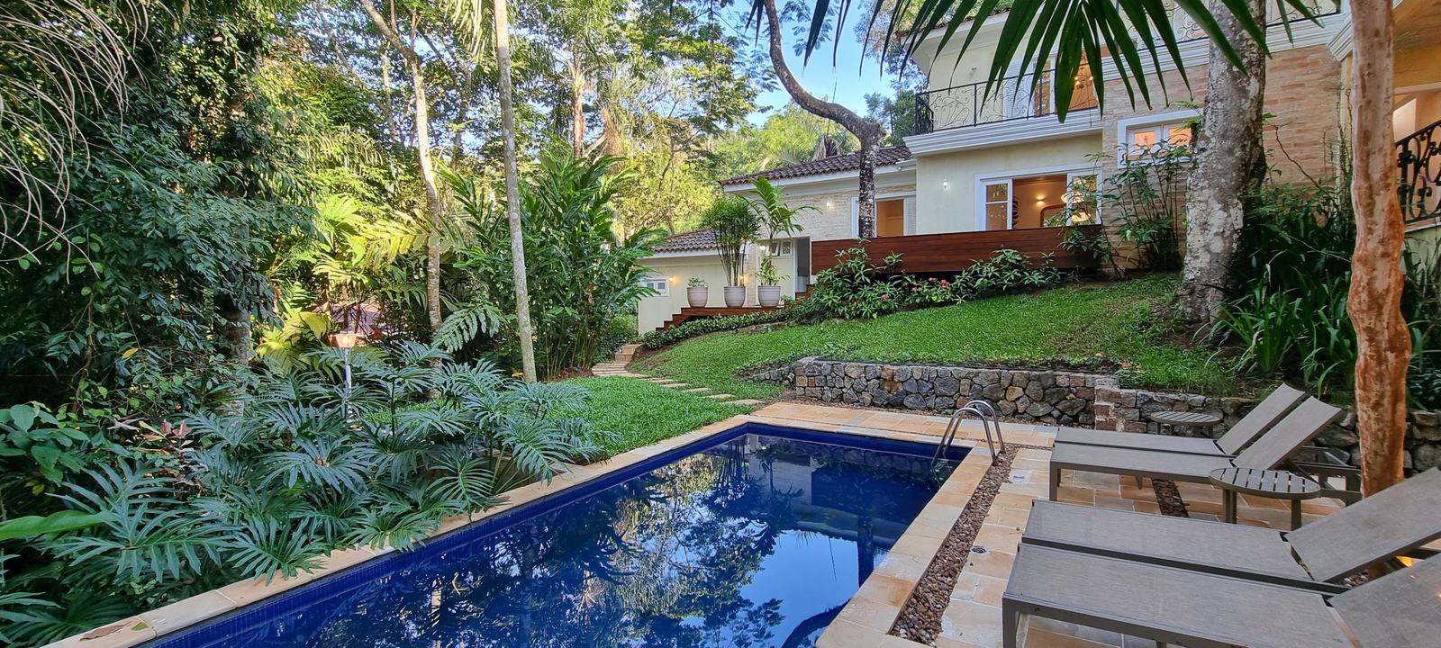 Área externa 6 — Iporanga, Guarujá, para locação, Casa